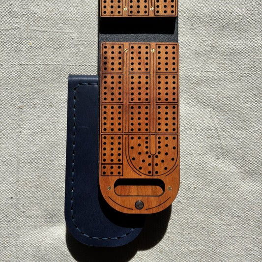 Travel Cribbage Board - Mahogany Wood